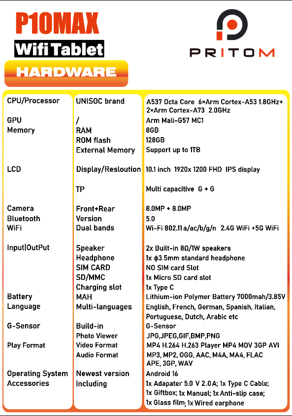 PRITOM P10Max