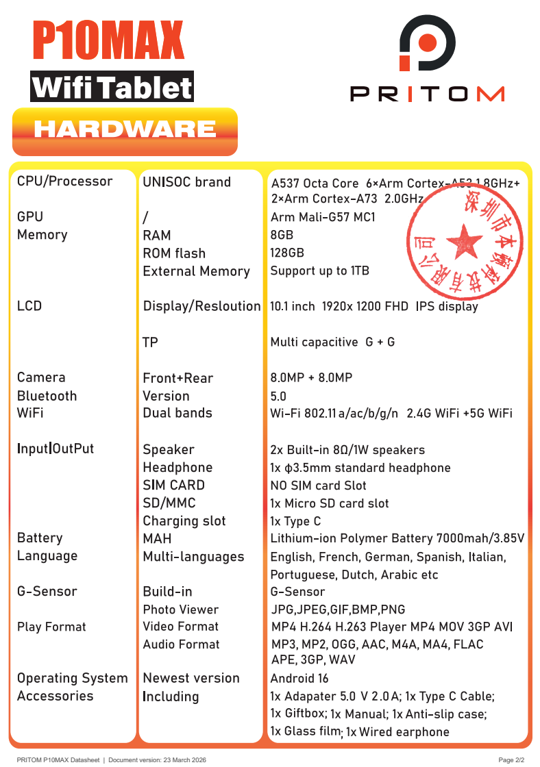 PRITOM P10Max